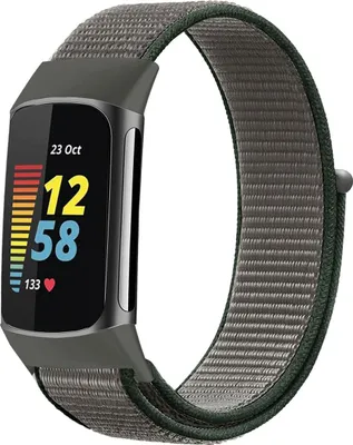 Image de imoshion Bracelet en nylon pour le Fitbit Charge 5 - Taille L - Gris foncé