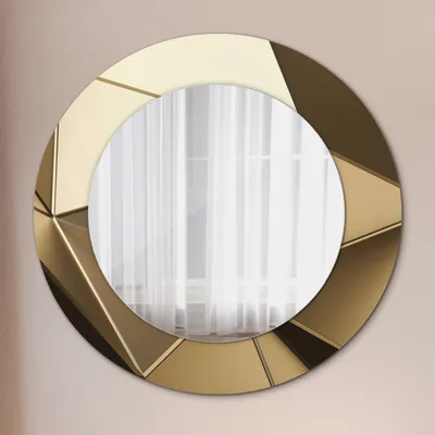 Produktbild von Spiegel - Mirror zum Wandspiegel Schlafzimmer – Schminkspiegel- Modern abstrakt- Ø60cm