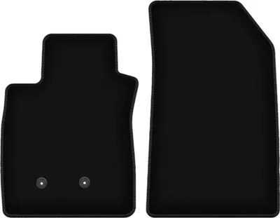 Image de Wielganizator Tapis avant de sol velours sur-mesure pour Renault Clio III (2005-2012, grandtour, kombi, hatchback) noir, jeu 2 pièces, fixations