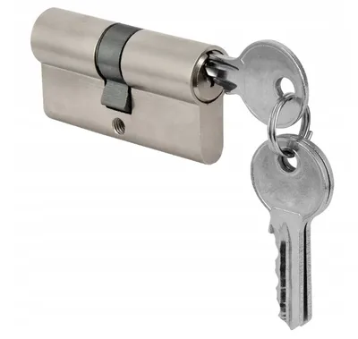 Produktbild von Türzylindereinsatz 30X30 Für Schloss Zweiseitig - 3 Schlüssel Nickel 31X31 Mm