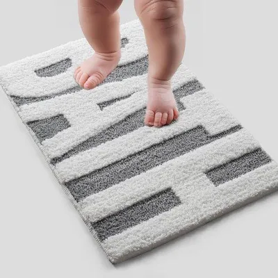 Obrázek produktu pro Ibenzoa®: Měkká, savá rohož do koupelny s protiskluzovou úpravou – sprchová rohož z mikrovlákna, 50 x 75 cm, šetrná k pokožce ( Oeko-Tex), rychle schnoucí