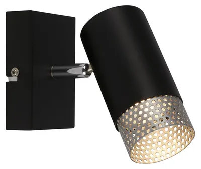 Zdjęcie produktu dla Reflektor, czarny-chrom matowy, bez 1xGU10/max.9W