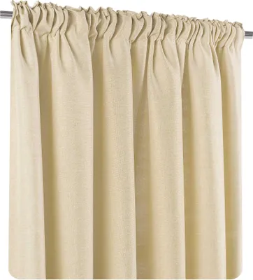 Produktbild von Vorhang Kräuselband 140x245 cm creme blickdicht Struktur Leinenoptik uni Gardine