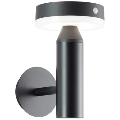 Zdjęcie produktu dla Ścienna lampa zewnętrzna LED, zasilana energią słoneczną, wymiary: 21 x 13 x 19 cm, moc: 4 W, strumień świetlny: 350 lm, barwa światła: 4000 K, klasa szczelności: IP44