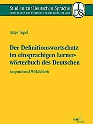Produktbild von Töpel, A: Definitionswortschatz im einsprachigen Lernerwtb.