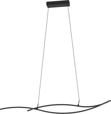 Produktbild von GRISOLIA Hängeleuchte Hängelampe Pendellampe Pendelleuchte - L115 x B7 x H120 cm - schwarz - 20W inkl. - IP20