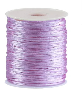Satin-Schnur 80m x 1mm Flechtschnur Kumihimo Bastelschnur Geschenkschnur flieder