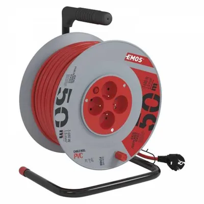 Obrázok produktu pre Predlžovací kábel na bubne Emos H05VV-F3G 1,5mm2 4x230V 50 m