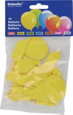 Produktbild von Amscan 6422, Spielzeugballon, Latex, Gelb, 10 Stück(e)
