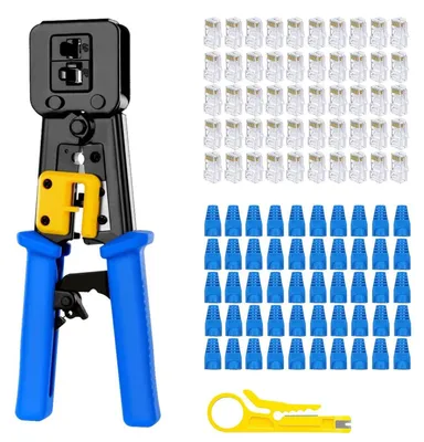 Obrázek produktu pro Sada nástrojů pro krimpování konektorů RJ45, pro kabely Cat5, Cat5e a Cat6