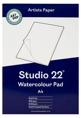 Produktbild von Aquarellpapierblock A4 mit 300gsm kaltgepresst
