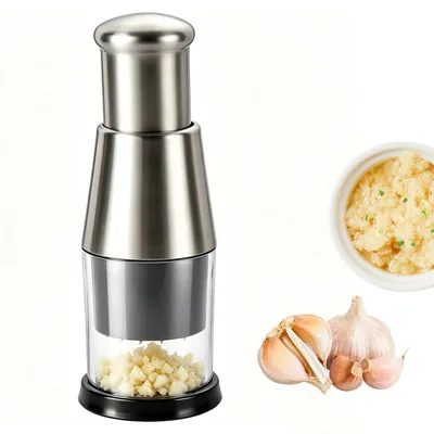 Knoblauchpresse aus Edelstahl, Handheld, multifunktional