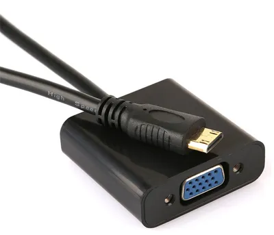 Image de Câble de conversion Micro HDMI (père) - VGA (mère) avec câble audio
