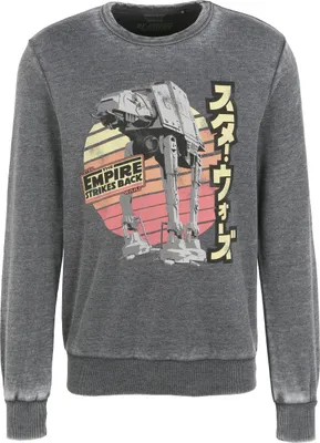 Immagine prodotto di Felpa vintage Star Wars: L'Impero colpisce ancora, con il design classico dell'AT-AT, colore grigio, taglia XXL