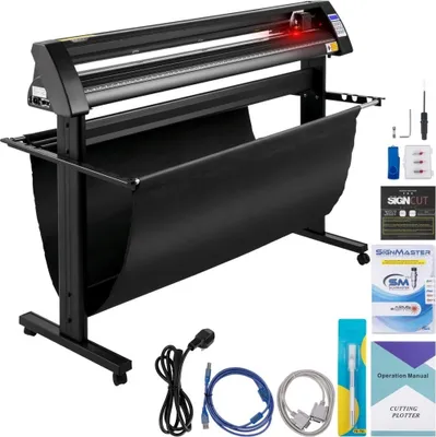 Produktbild von Hobbyplotter Vinyl Schneideplotter 1350 mm - Folienschneider 3 mm - Schneidkraft 500 g - Halbautomatisch Signcut-Software - Speichercache 1-4 M