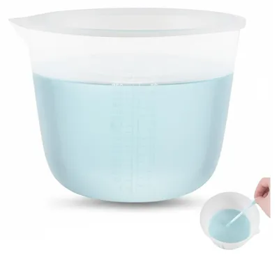 Silikon-Messbecher 1000 ml mit Skala und Ausgießer