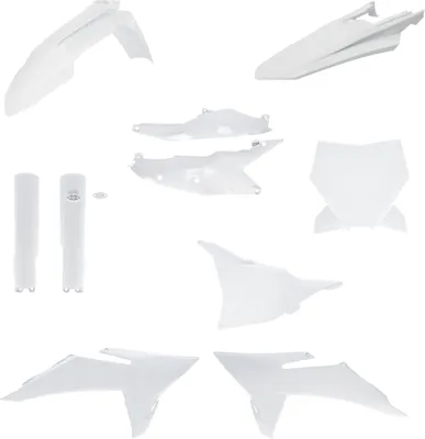 Imagen del producto de Kit de carenado de 10 piezas, color blanco, marca ACERBIS, para KTM