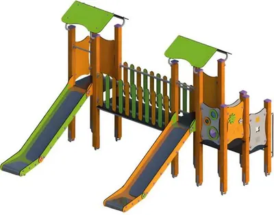 Image de Kletterpark Spielplatzanlage Rutschbahn Spielzone Freiluftspielplatz Spielinsel