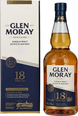 Produktbild von Glen Moray 18 Years Old Speyside Single Malt 47,2% Vol. 0,7l in Geschenkbox
