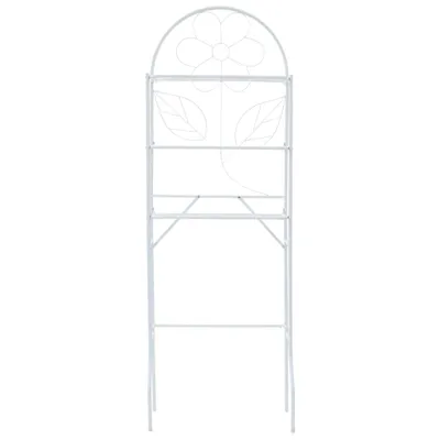Image de vidaXL Étagère de toilette blanche 60x33x174 cm