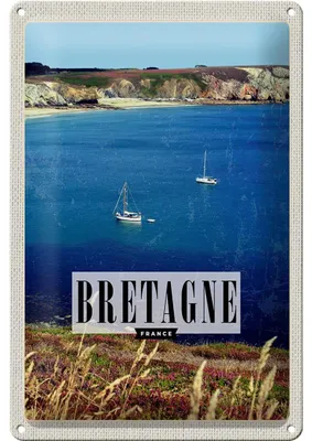 Produktbild von Blechschild Reise 20x30cm Bretagne France Urlaub Poster