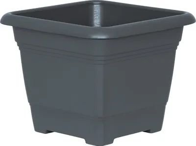 Produktbild von Geli Pflanzkübel NORA Anthrazit 28 cm quadratisch - Kunststoff