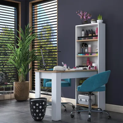 Immagine prodotto di Cervaro - Toeletta\, 120x54x154h cm Marrone Rovere, 5 Ripiani