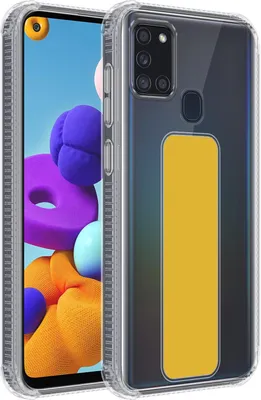 Obrázek produktu pro Cadorabo ochranný kryt pro Samsung Galaxy A21s pouzdro ve žluté barvě TPU silikonový kryt s funkcí stojánku