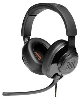 Produktbild von JBL Quantum 200 Over-Ear Gaming Headset – Wired 3,5 mm Klinke und PC-Splitter – Mit hochklappbarem Boom-Mikrofon – Kompatibel mit vielen Plattformen – Schwarz