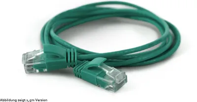 Produktbild von Wantec Patchkabel UTP  CAT6a           d=2,8mm  0,20m grün