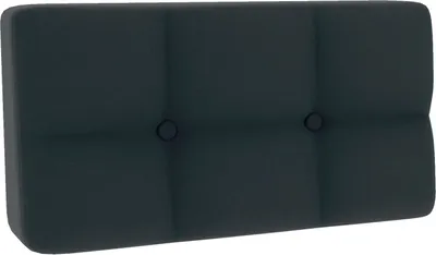 Image de Coussin pour palette, Coussin d'assise pour palette Dossier piqué PFG (Coussin d'angle 60x40, Noir)