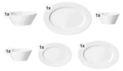 Produktbild von Servier-Set 6 tlg. Saphir