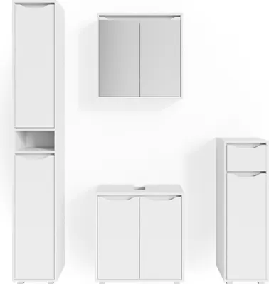 Produktbild von Badmöbel-Set Vicco Ruben Weiß 4 Teile, Model 36211