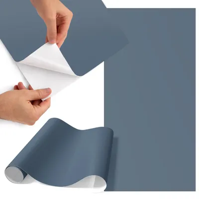 Zdjęcie produktu dla Folia do mebli 65 x 130 cm – folia samoprzylepna do mebli – folia samoprzylepna – folia do mebli – folia do mebli kuchennych – folia samoprzylepna do kuchni – folia do szafek – wodoodporna – zmywalna – samoprzylepna – bez pęcherzyków powietrza – usuwalna bez śladów – pastelowy błękit