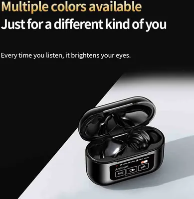 Produktbild von YW08 Kabelloses BT 5.4-Headset mit Ladehuelle, Smart-Touch-Farbbildschirm, ANC, Umgebungsgeraeuschunterdrueckung, 9D-Stereo-Surround-Sound
