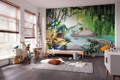 Zdjęcie produktu dla Fototapeta Disney Komar "Jungle book swimming with Baloo" - rozmiar 368 x 254 cm, 8 szt