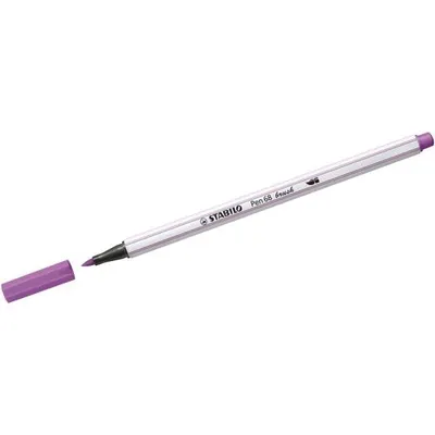 Produktbild von STABILO Pen 68 brush, 1 Farben, Violett, Pinselspitze, Faser, Violett, Weiß, Hexagonal