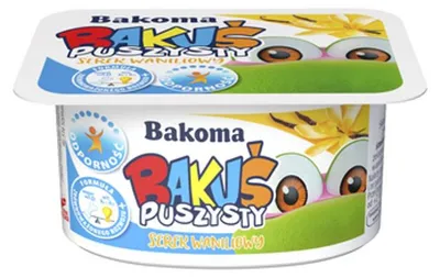 Obrázok produktu pre Bakuś Vanilkový tvaroh s prídavkom vápnika, vitamínov D, B6 a B12 90 g