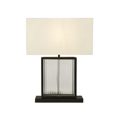 Produktbild von Tischleuchte, Mattschwarz, vergoldet, H 53 cm
