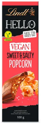 Produktbild von Lindt Hello Vegan Sweet & Salty Popcorn Tafel 100g