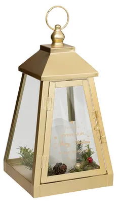Obrázok produktu pre Kovový lampáš so sviečkou LED, 32 x 17 cm