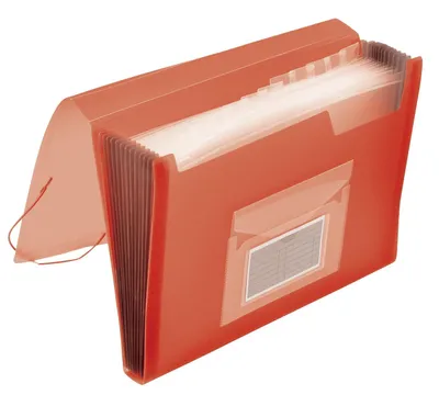 Image de Dossier à compartiments 13 poches rouge