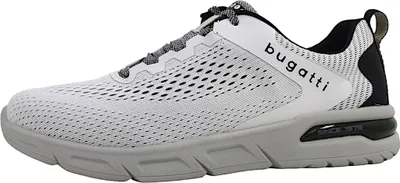 Immagine prodotto di Bugatti Nubola: scarpe da uomo, modello stringato, colore bianco, ideali per il tempo libero, con solette removibili