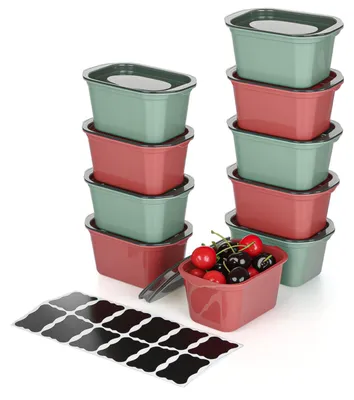 10er-Set luftdichte Vorratsdosen 350 ml, BPA-frei, stapelbar