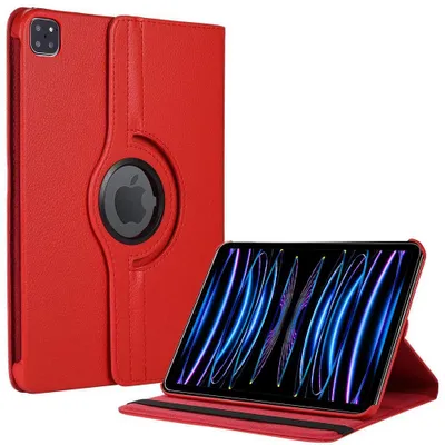 Image de Coque pour iPad Pro 11 Pouces (2022/2021/2020/2018) Etui Rotatif 360° Multi-Angle Rouge
