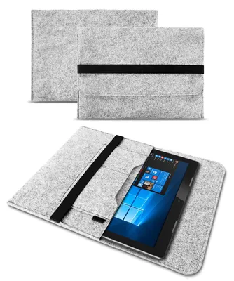 Produktbild von Schutzhülle für Samsung Galaxy Tab S11 S10 S9 S8 Ultra Tasche Filz Hülle 14,6Farben:Hell Grau