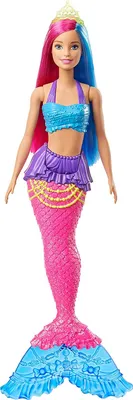 Obrázok produktu pre Bábika Barbie Dreamtopia Morská panna (ružové a modré vlasy), obliekacia bábika
