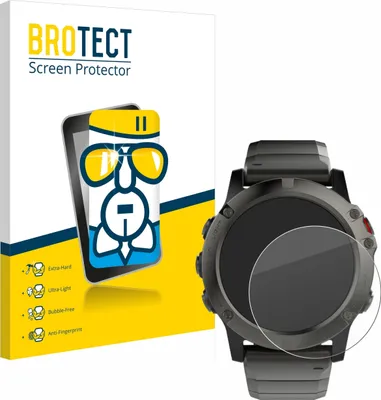 Produktbild von BROTECT Schutzglas für Garmin Fenix 5X (51 mm) Schutzfolie Panzer Folie Glas Display Schutz klar