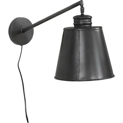 Obrázek produktu pro Jednoduchá černá nástěnná lampa s ramenem