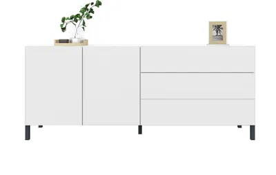 Produktbild von Sideboard "Sophia" 152 cm mit Metallfüßen weiß-matt